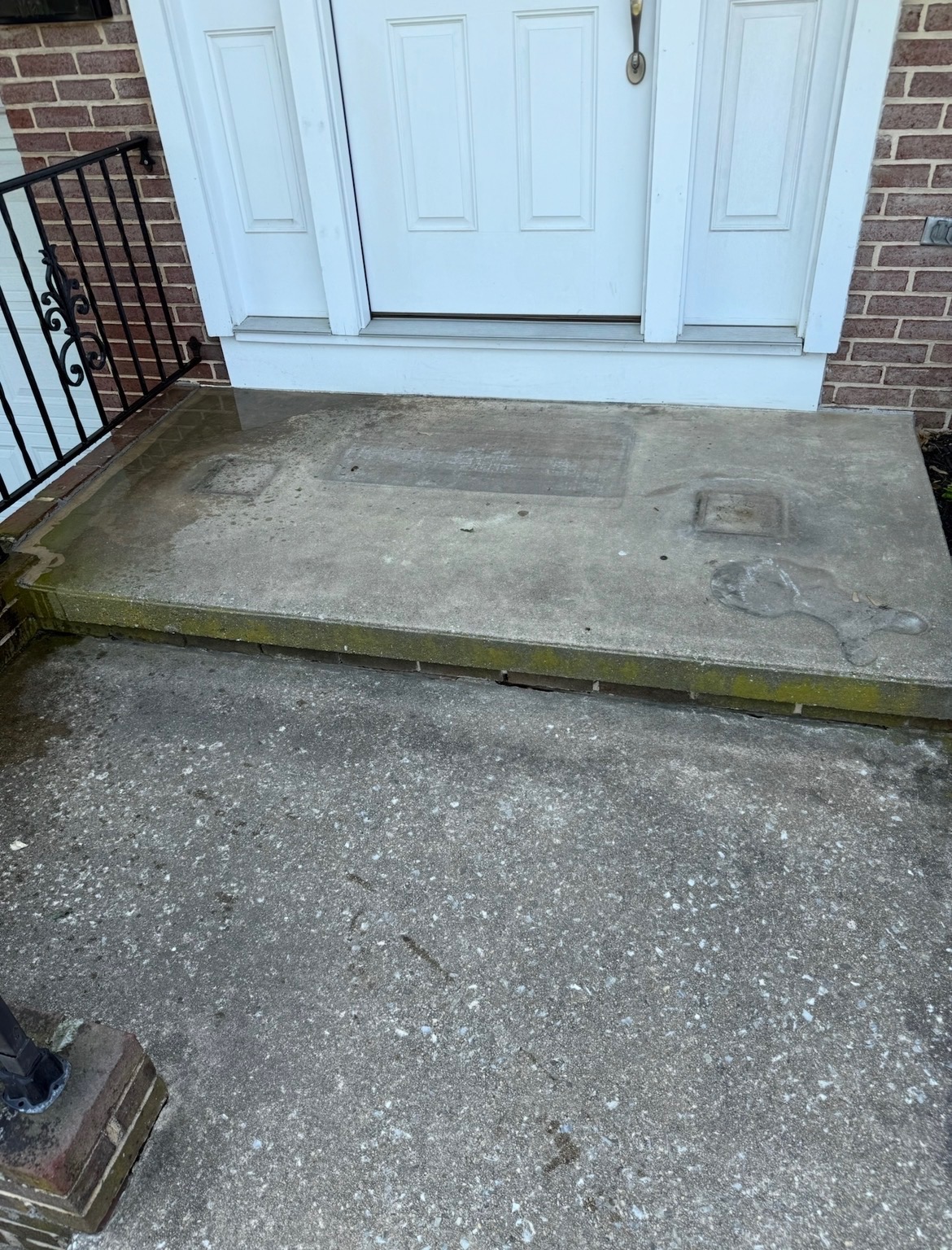 Front Step Pressure Washing — before