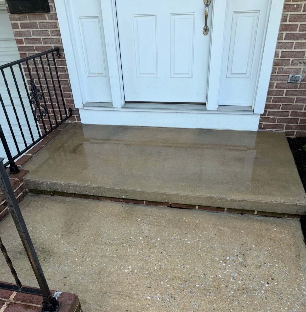 Front Step Pressure Washing — after